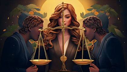 golden scales justice guide lawyers fair equal representation clients throughout land