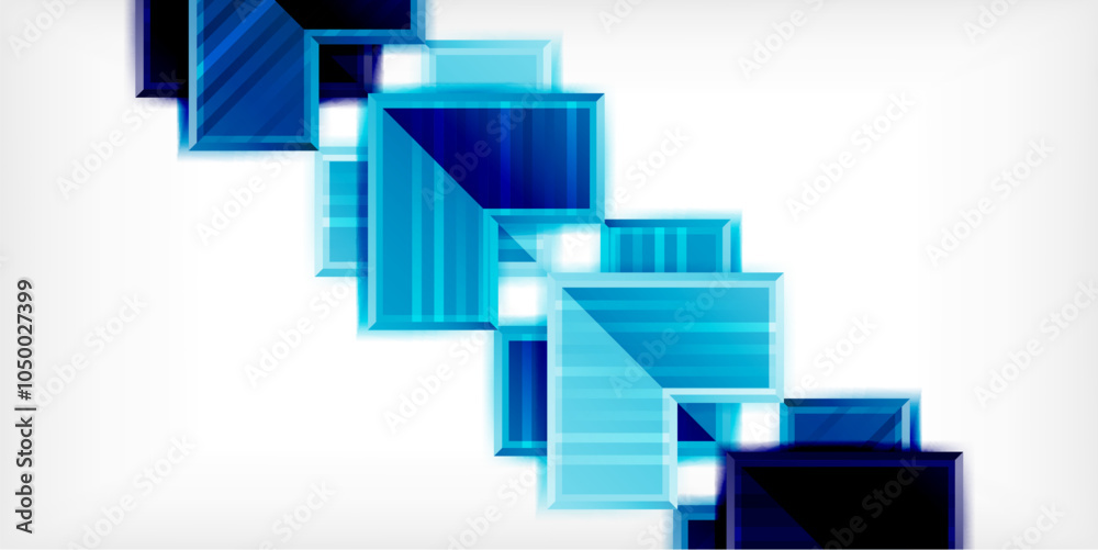 Poster Arrow symbols created with 3d effects and line texture geometric abstract background