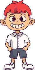 illustration of a boy in uniform