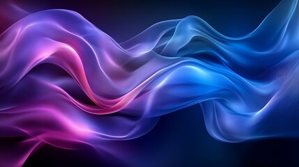 Fototapeta premium Abstract waves of blue and pink flowing gracefully.