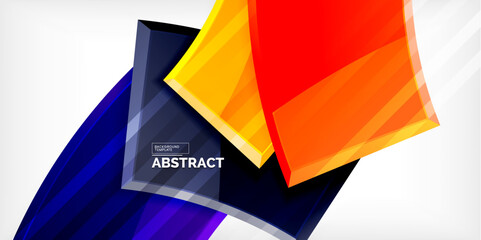 Vector abstract color geometric shapes. Illustration For Wallpaper, Banner, Background, Card, Book Illustration, landing page