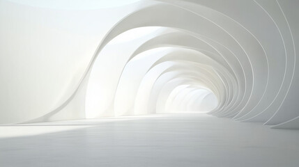 astarte.ai: Ethereal Curved Passage in Minimalist Architecture