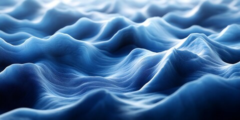Obraz premium Abstract representation of flowing blue waves.
