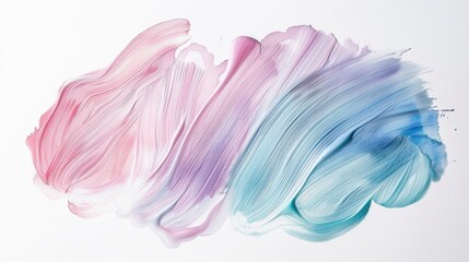 Fototapeta premium Background for graphic design is a picture of a paintbrush in the form of a beautiful pastel color on a separate white background for use in various media designs.
