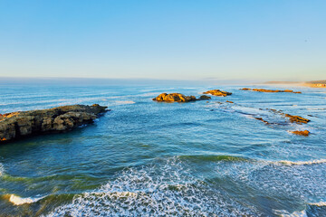 top view of the beach in Essaouira city