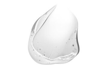 Smear of transparent gel on an empty background. Skincare product, hydrating formula.