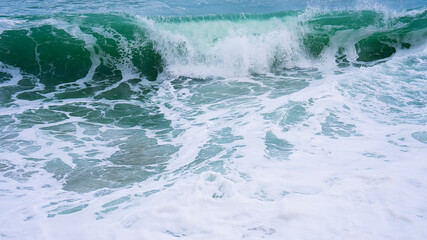 Rough sea, crested waves and foam 27