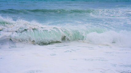 Rough sea, crested waves and foam 2