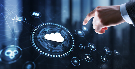 Cloud Computing Concept. Business click icon