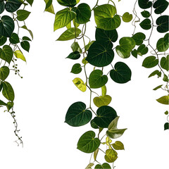 Jungle vines flowing isolated on transparent background