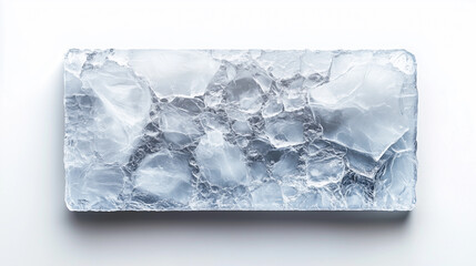 Rectangular frame made of white ice.