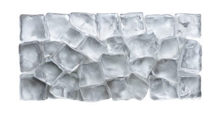 Rectangular frame made of white ice.