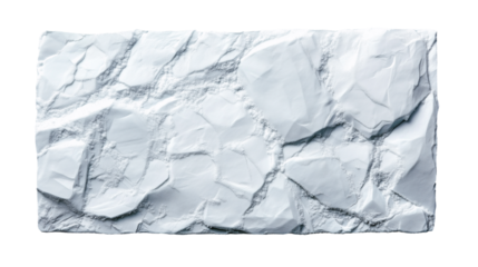 Rectangular frame made of white stone or plaster, with flecks of glass or ice pieces.