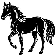Obraz premium Horse vector silhouette 