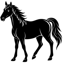 Horse vector silhouette 
