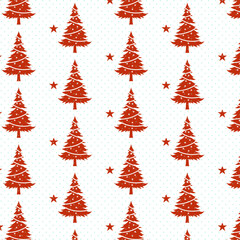 Abstract  Colorful Seamless Christmas tree patterns vector. Winter and Christmas elements on white background. design for texture ,fabric ,clothing wrapping ,decoration, all textile prints. Xmas art.