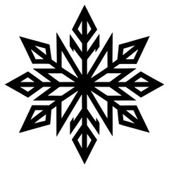 snowflake icon vector silhouette 