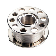 Bobbin case threading isolated on transparent background