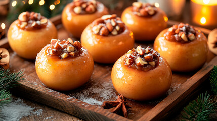 Baked apples with delicious sweet filling