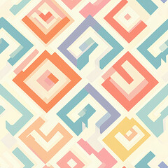 Abstract Geometric Pattern with Pastel Colors
