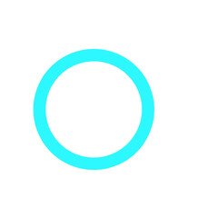 Abstract Cyan Circle Minimalist Geometric Design Element