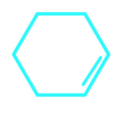 Abstract Hexagon Shape Modern Geometric Design Element