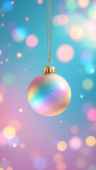Obraz premium Beautiful holiday bauble with copy space