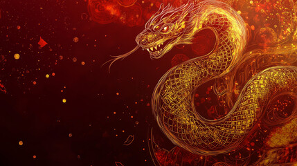 Obraz premium Year of the snake chinese zodiac 