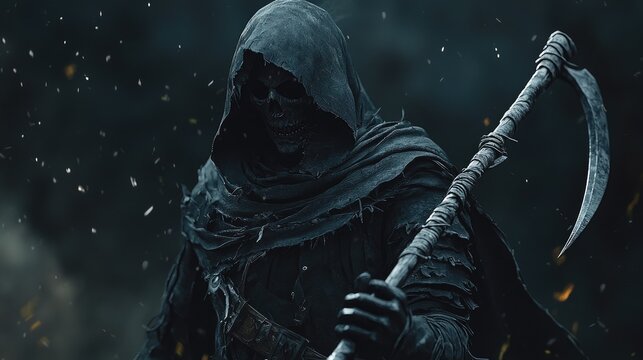 A Haunting Encounter with the Hooded Grim Reaper