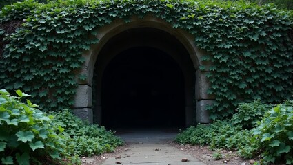 Enchanting cave entrance with ivy hinting at hidden wonders