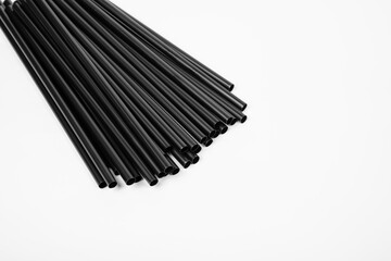 Plastic straws for drinks. Cocktail straws.