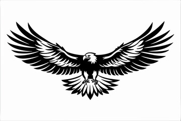 Obraz premium Soaring Eagle Silhouette Design