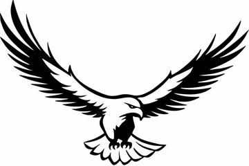 Soaring Eagle Silhouette Design