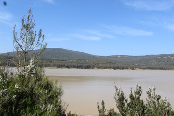 lake and mountains