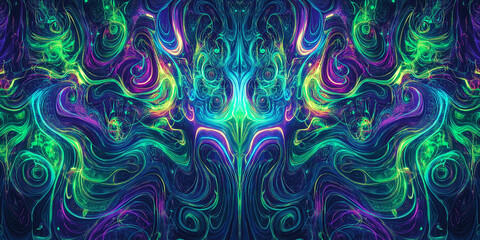 Obraz premium Futuristic Neon Pattern