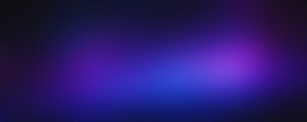 Obraz premium Gradient dark blue and purple grainy background, abstract noise texture banner