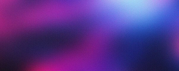 Obraz premium Gradient dark blue and pink grainy background, abstract noise texture banner