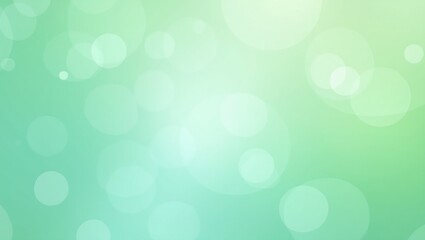 Abstract background with translucent circles in serene green and blue hues