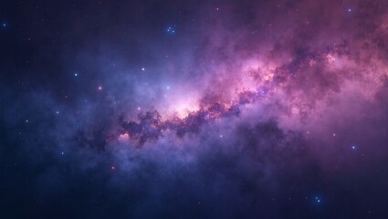 Fototapeta premium Starry galaxy background with deep purples and blues