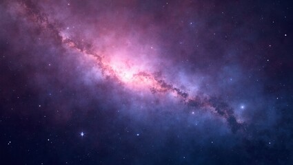 Obraz premium Starry galaxy background with deep purples and blues