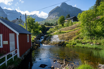 Norwegian fishing village Nusfjord, Lofoten Islands