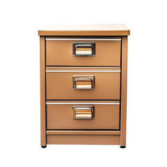 Stylish metal filing cabinet with three drawers, perfect for organizing office documents and enhancing workspace aesthetics.