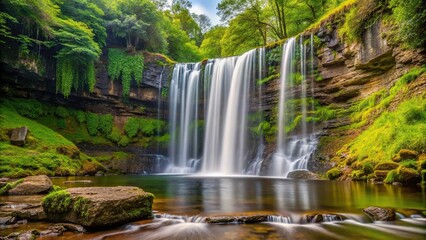 Fototapeta premium Sgwd Gwlady waterfall in the Brecon Beacons National Park, Wales, UK