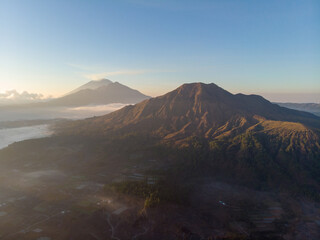 A stunning sunrise view over majestic mountains.