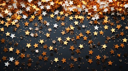 Seamless Confetti Stars Background for Christmas and Festive Celebrations