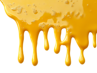 mustard dripping isolated on transparent background