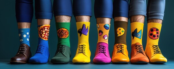 Obraz premium Colorful Novelty Socks with Fun Patterns and Bright Colors