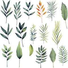 vector set of leaves