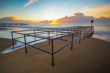 Obraz premium Sunrise Bournemouth Beach