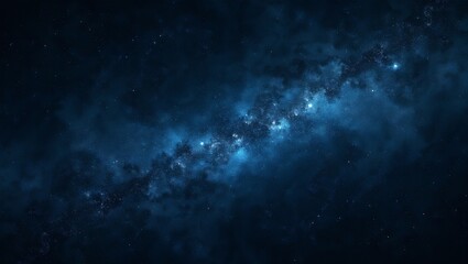 Fototapeta premium Mesmerizing starlit night sky with swirling dark blue patterns and bright white stars